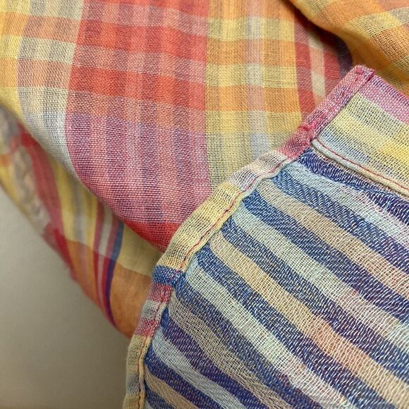 Anthropologie Holding Horses Plaid Button Down Shirt Size 2 - Picture 5 of 7